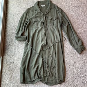 Charlotte Russe green button down dress.